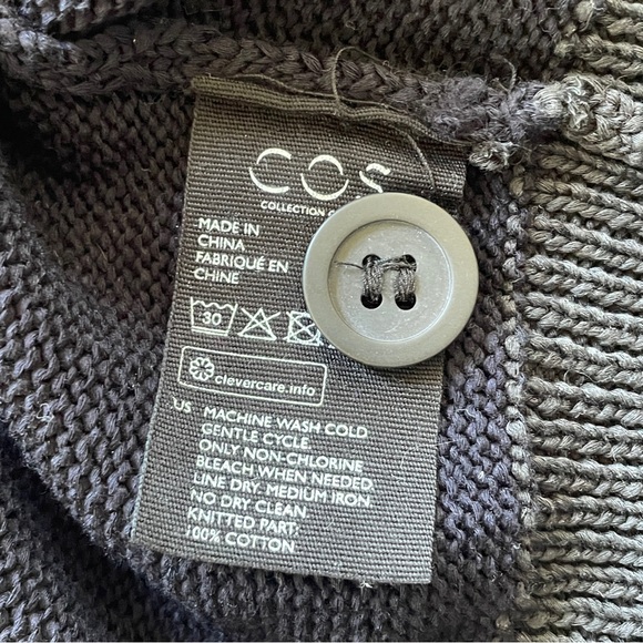 COS Bow-Detailed Navy Blue Knit Cardigan - Sz XS - Picture 11 of 16